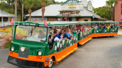 Departing on a Old Town Trolley tour in St. Augustine