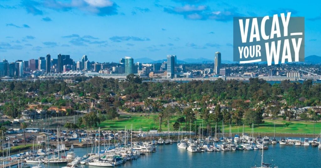 San Diego skyline and Vacay Your Way