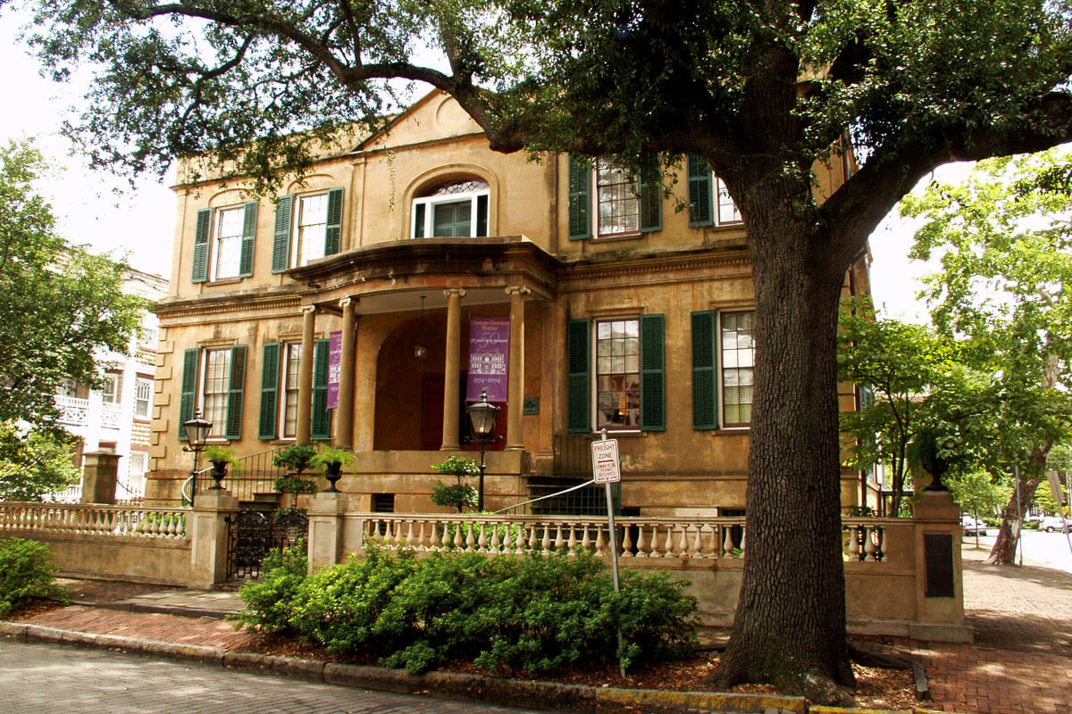 Tom's house. Музей искусств Телфар. Саванна, Джорджия, США. Томас Хаус. Things to do in Savannah Georgia in March. Through the Romantic old Quarters of Savannah.