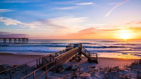 St. Augustine beach during the fall