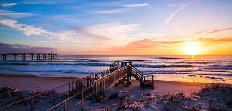 St. Augustine beach during the fall