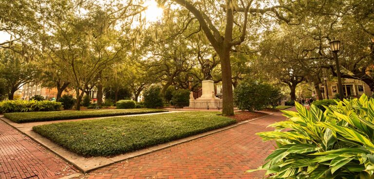 Savannah square during summer