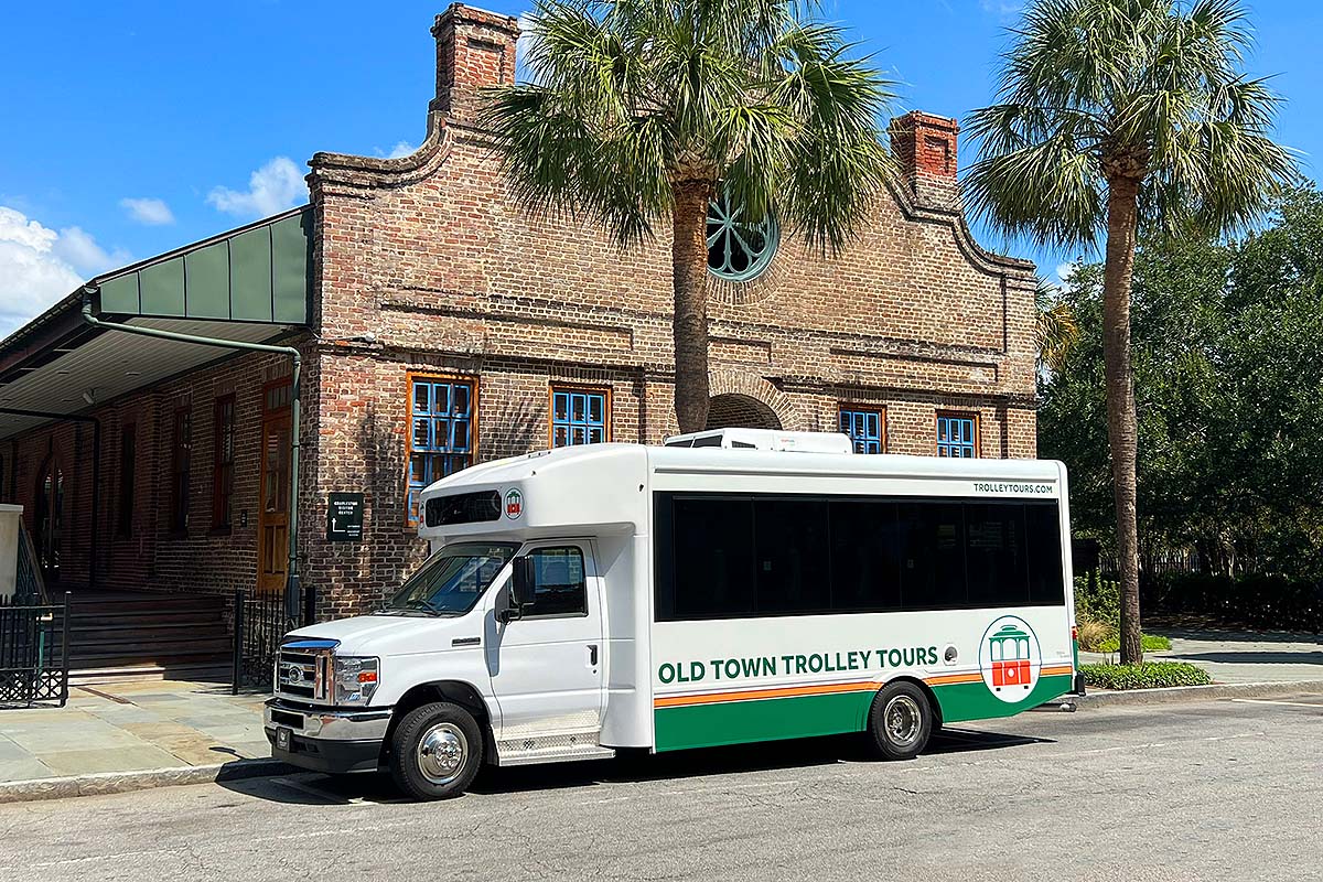 Charleston Old Town Trolley tour vehicle