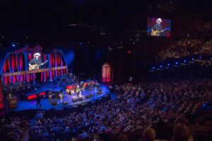 performer and audience at Grand Ole Opry 