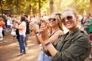 People enjoying music and having fun during Spoleto Festival 