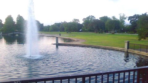 Hampton Park fountain in Charleston