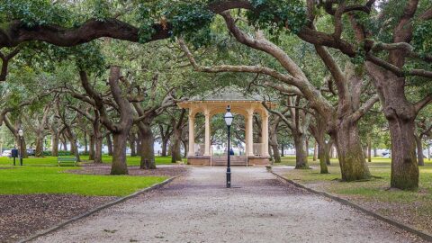 Charleston White Point Garden gazebo